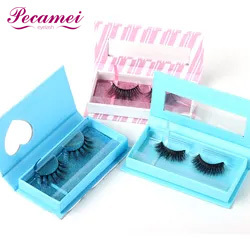 Pecamei Luxury Full Eyelash Strip Lashes Customized Natural Long Mink Bulk Wholesale Human Hair Wimpern Lash False Eyelashes  