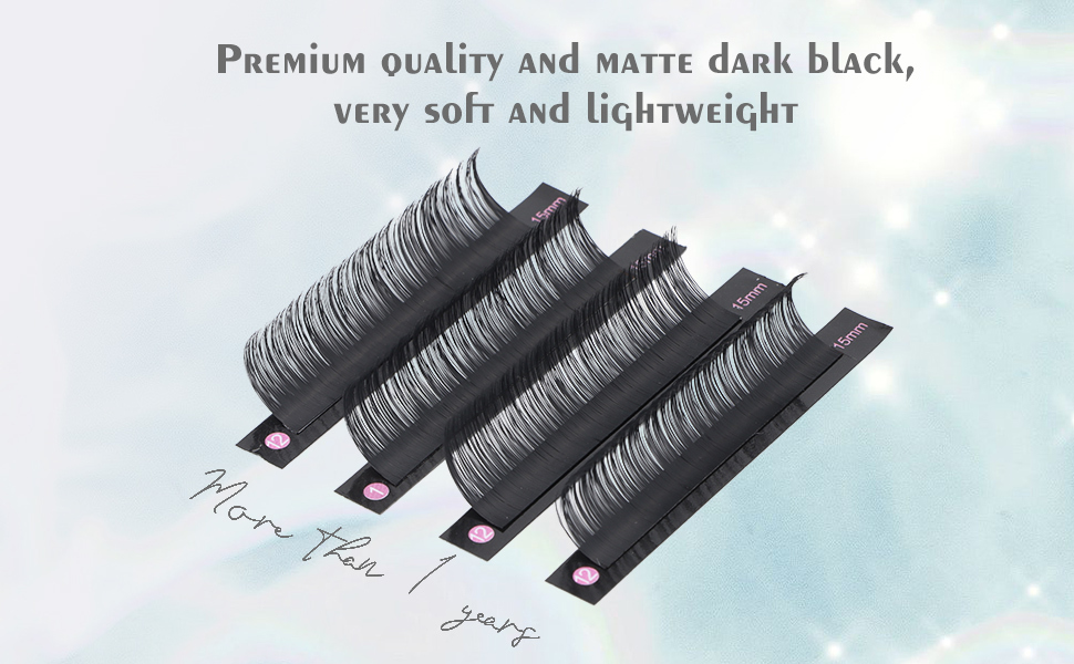 Pecamei Lash Extension Volume Lashes Extension 0.03 DD Curl 15-20mm Mixed Tray Individual lash Extensions Classic Lash Extensions Soft Matte Black Single Eyelashes Professional Salon Use  