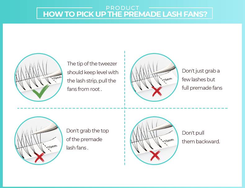 Pecamei Premade Fans Eyelash Extensions 3D 4D 5D 6D 7D 8D .07/.10 C/D Curl Premade Lash Extensions Fans Mixed Tray 5D 0.10 D Curl 9-16mm Pre Fanned Volume Lash Extensions(5D 0.10 D 9-16mm）  